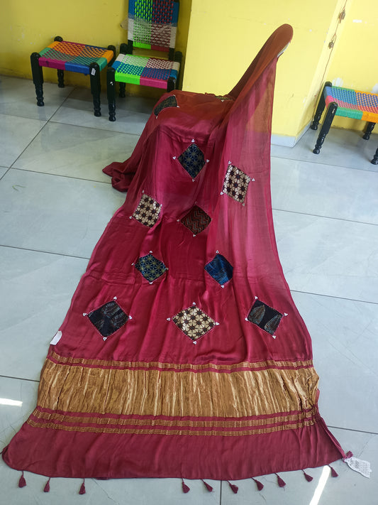 *Reya*Modal patch work tc pallu saree
