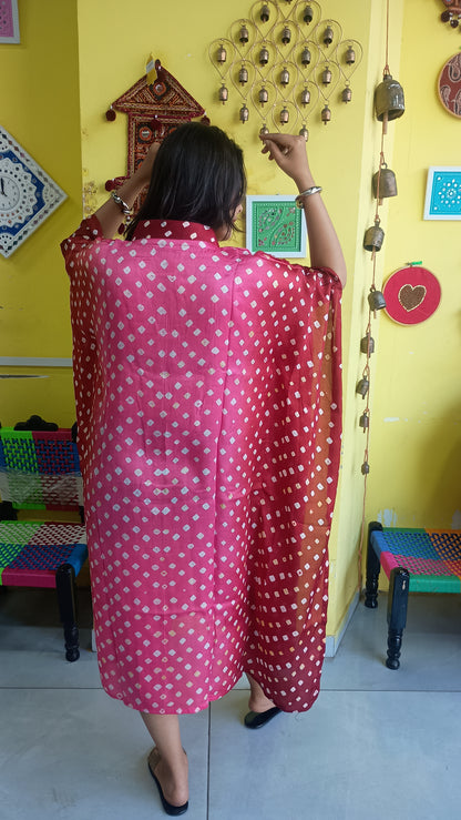 "Noor"Modal Bandhani print Kaftan