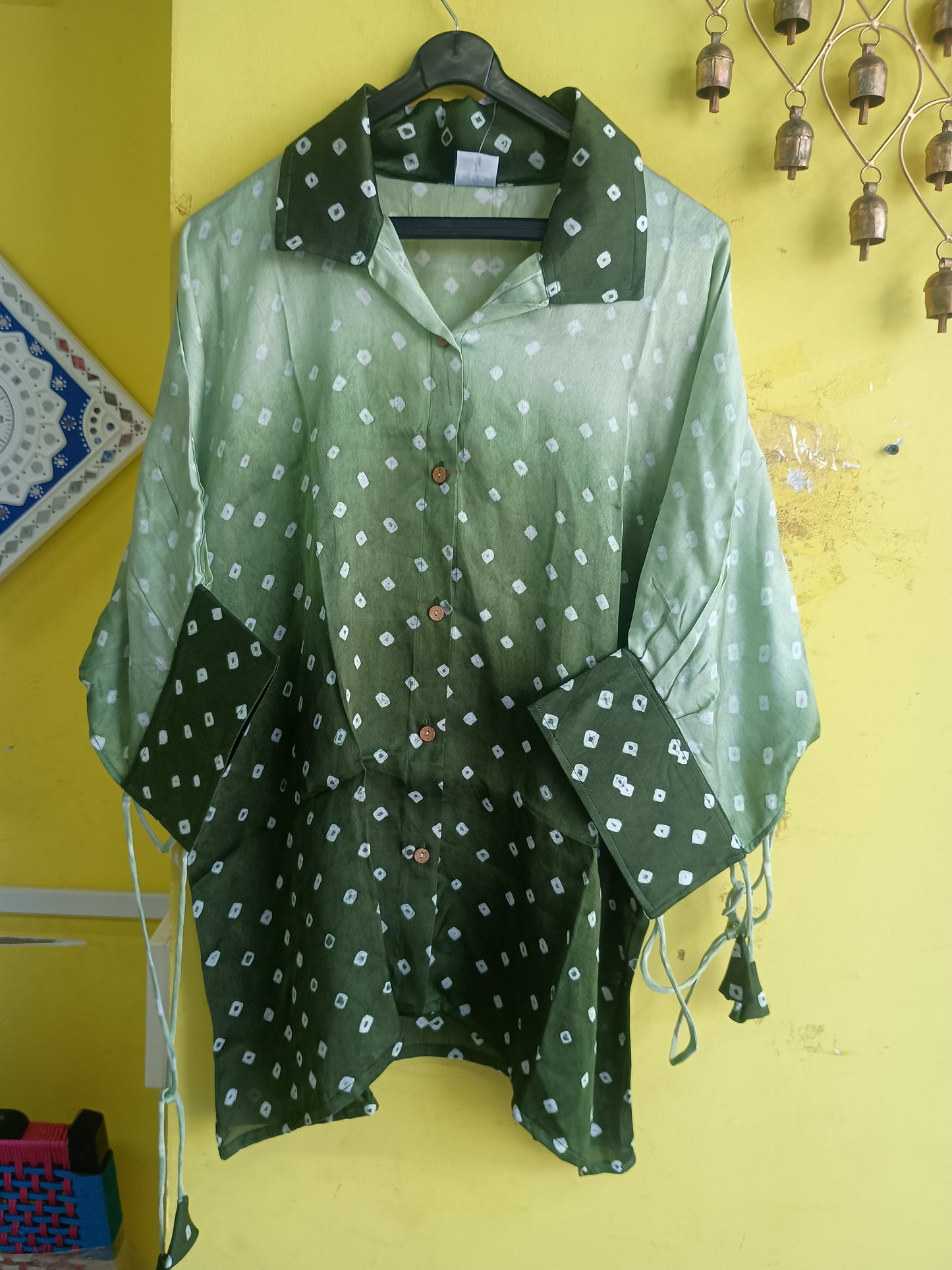 *Priyal* Modal bandhni double colour free size shirt *