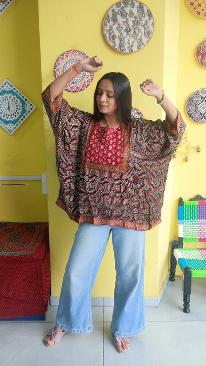 MODAL AJRAKH KIMONO TOP
