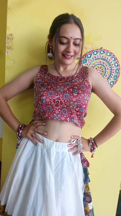 RAAS RANG MASHROO EMBROIDERY BLOUSE