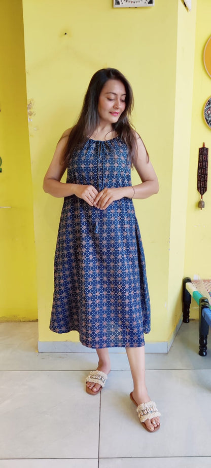 *Dulari*natural handblock cotton drawstring kurti