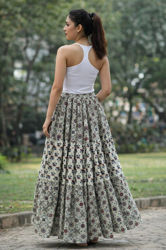 "Neer" New Semi natural cotton 3 layer skirt