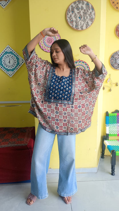 MODAL AJRAKH KIMONO TOP