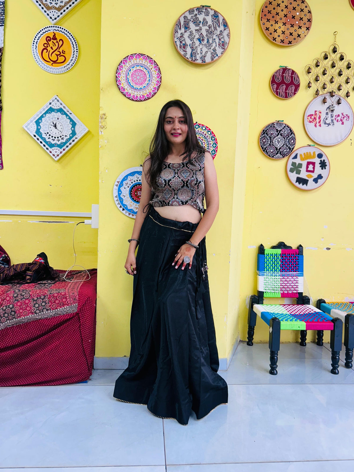 RAAS RANG MASHROO EMBROIDERY BLOUSE