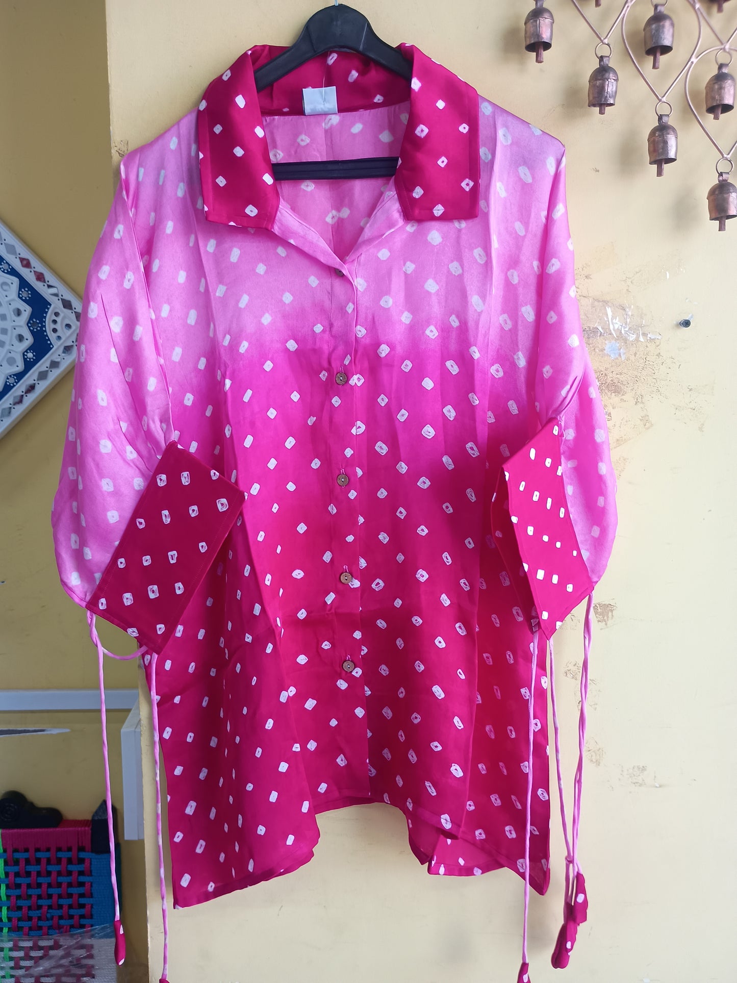 *Priyal* Modal bandhni free size shirt *