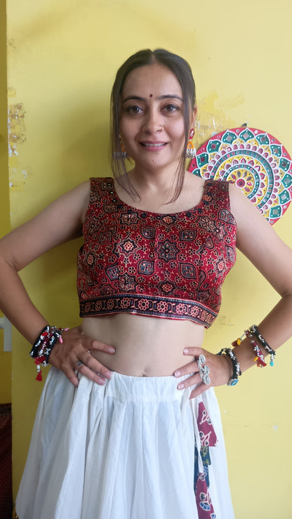 Mashroo Handwork back design Blouse Raasrang