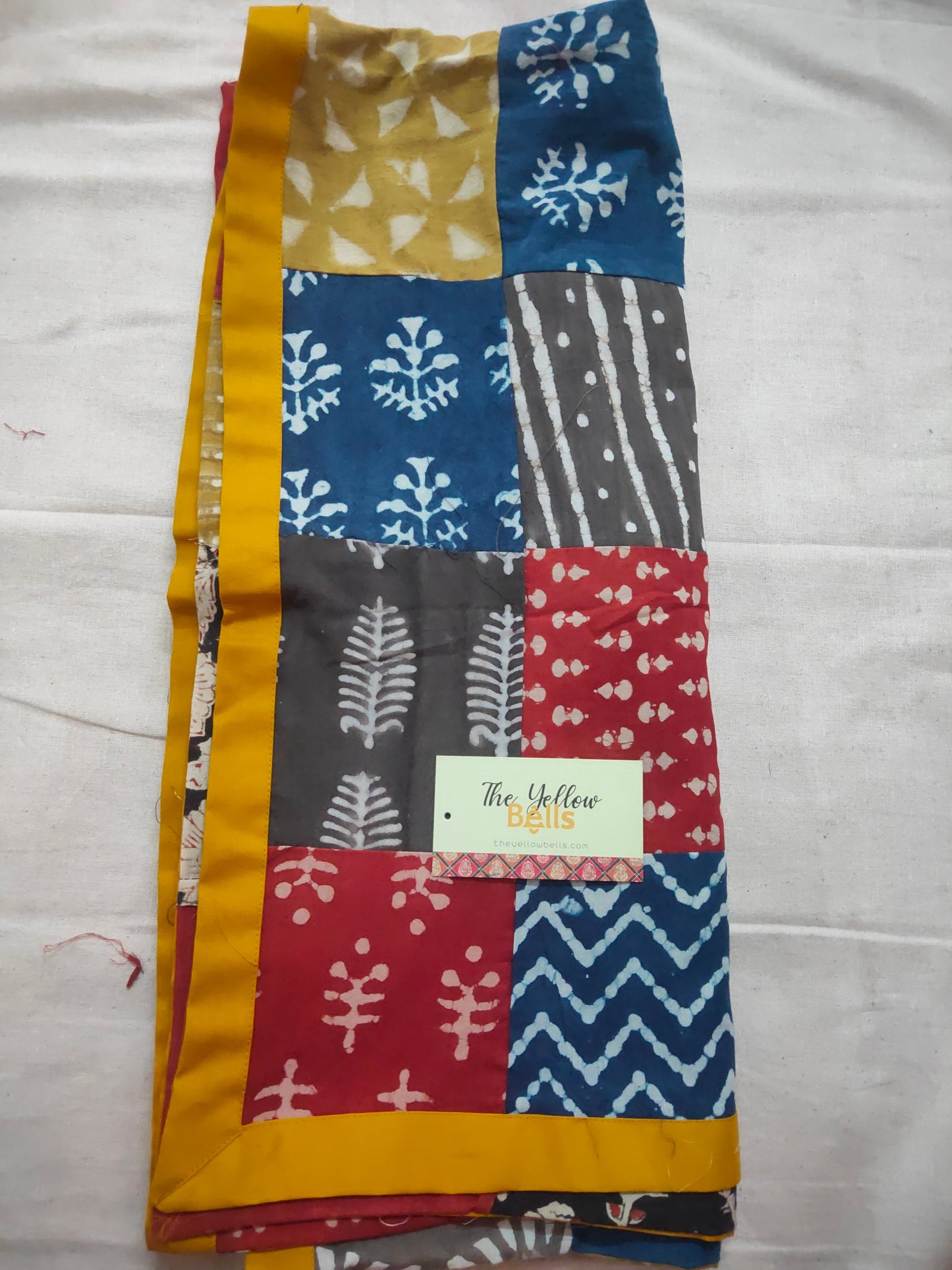 'Kavya' semi Natural cotton patch work dupatta