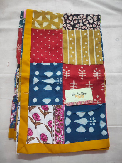 'Kavya' semi Natural cotton patch work dupatta