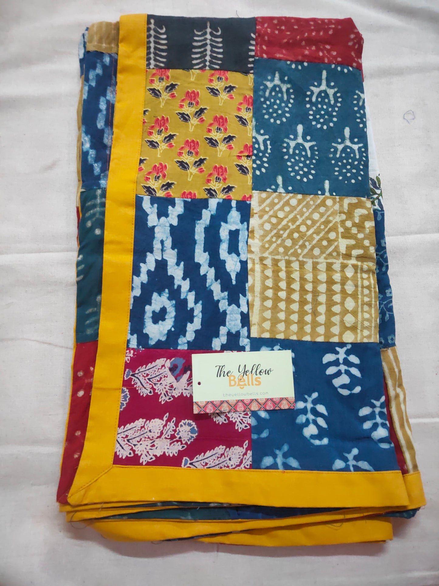 'Kavya' semi Natural cotton patch work dupatta