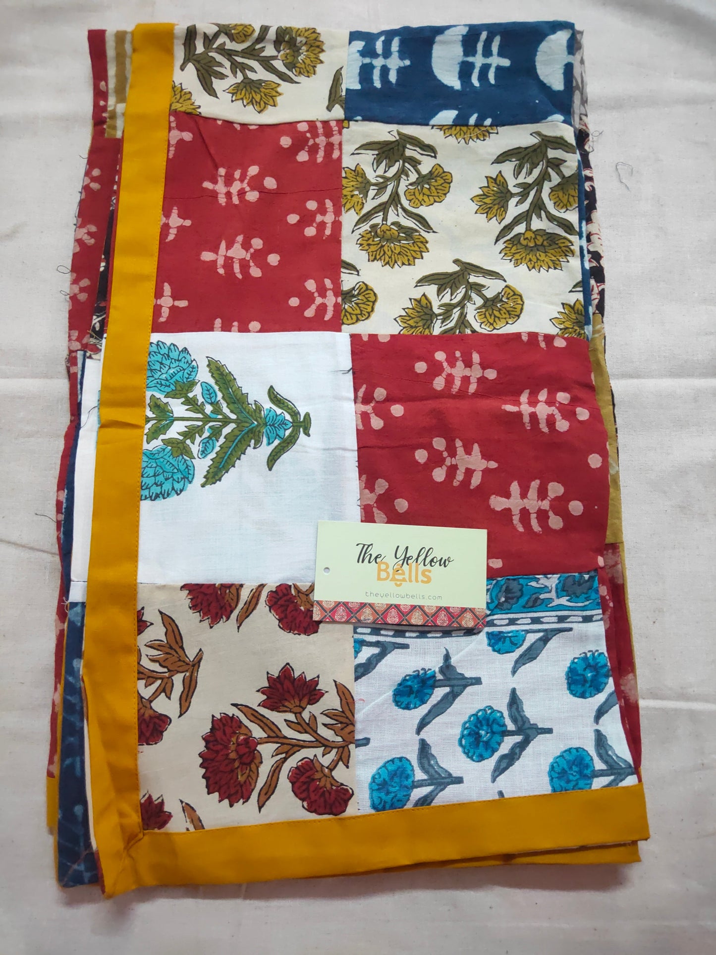 'Kavya' semi Natural cotton patch work dupatta