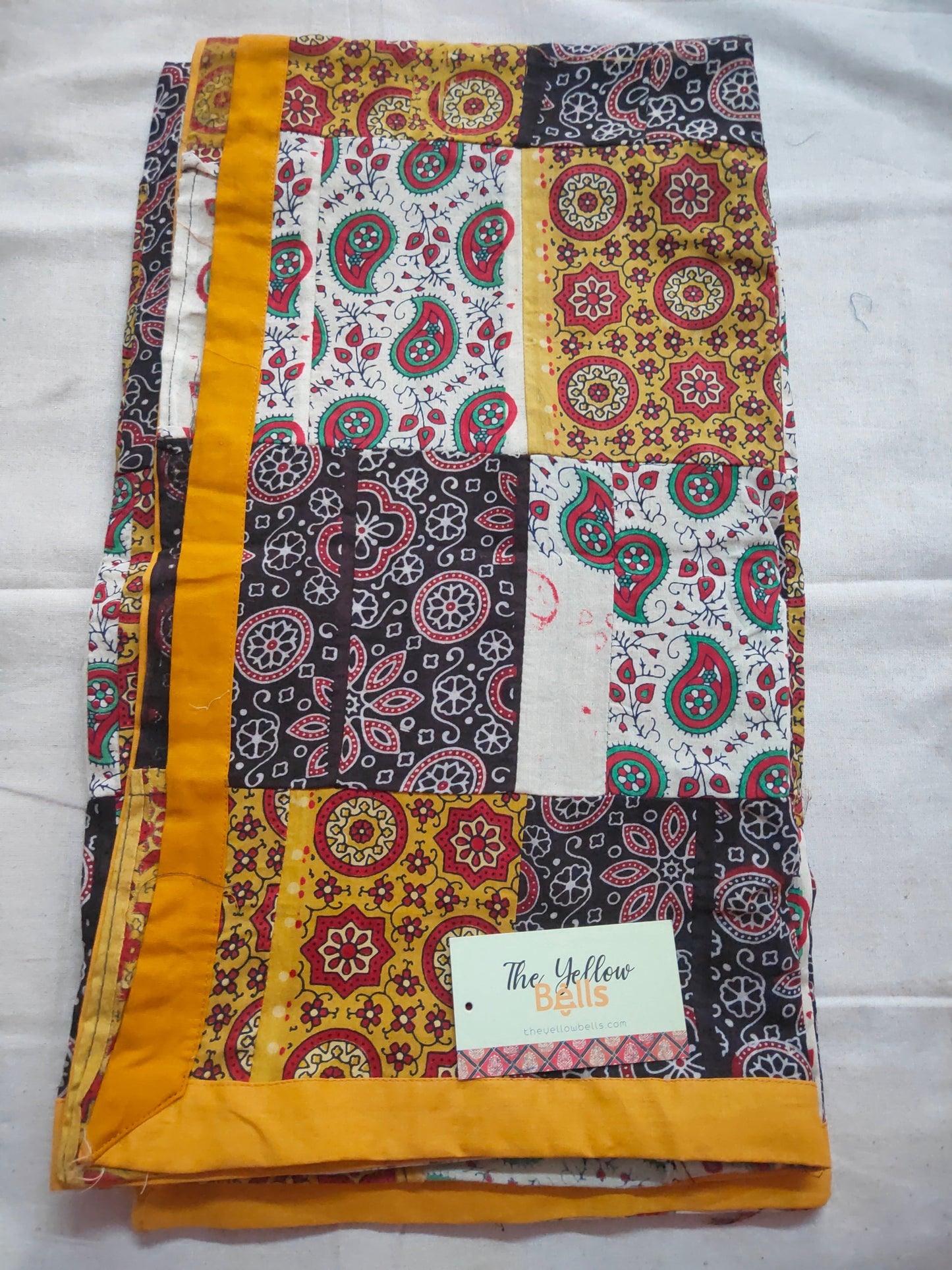 'Kavya' semi Natural cotton patch work dupatta