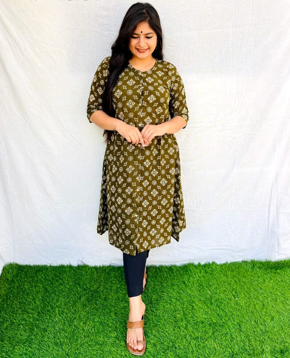 'Riya' new semi natural cotton kurti