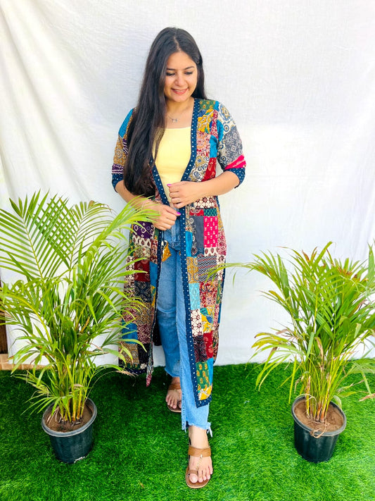 'Banjara boho' New semi natural cotton patch work jacket'