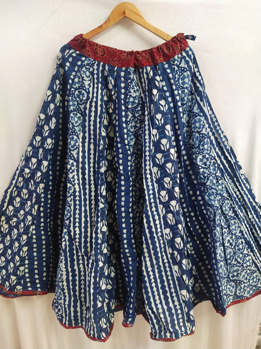 "Aarya" new indigo kali skirt