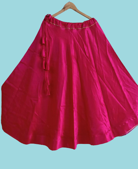 "Aarya" Pink plain mashroo skirt
