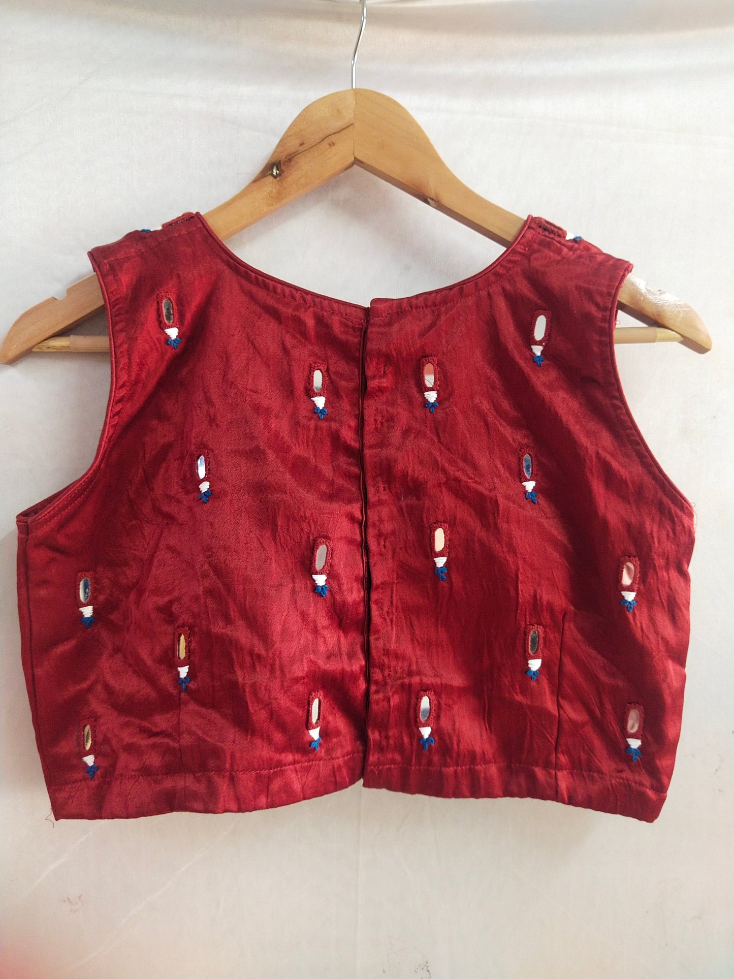 "Bansi" Mashroo mirror work blouse