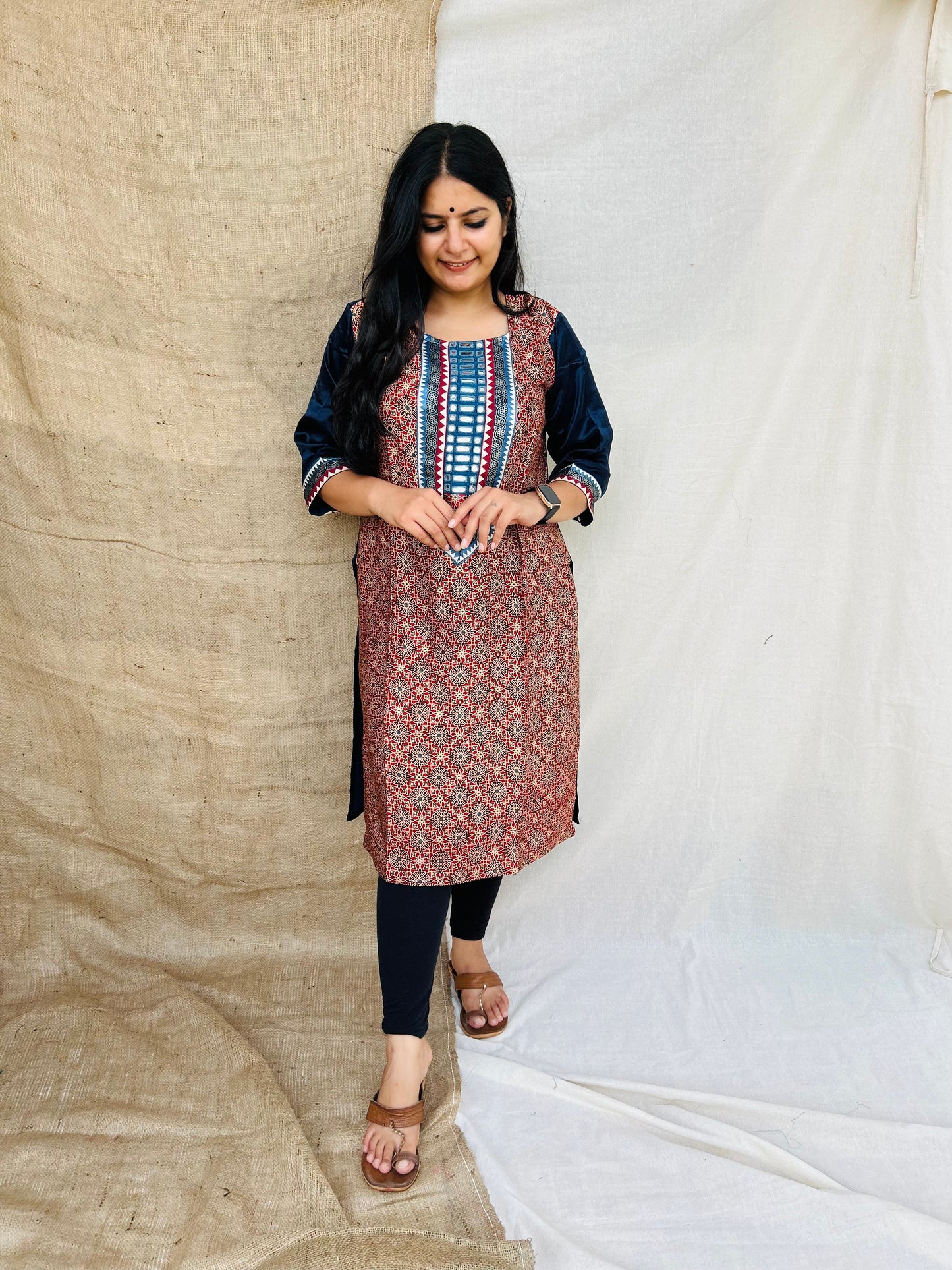 "naity"printed mashroo kurti