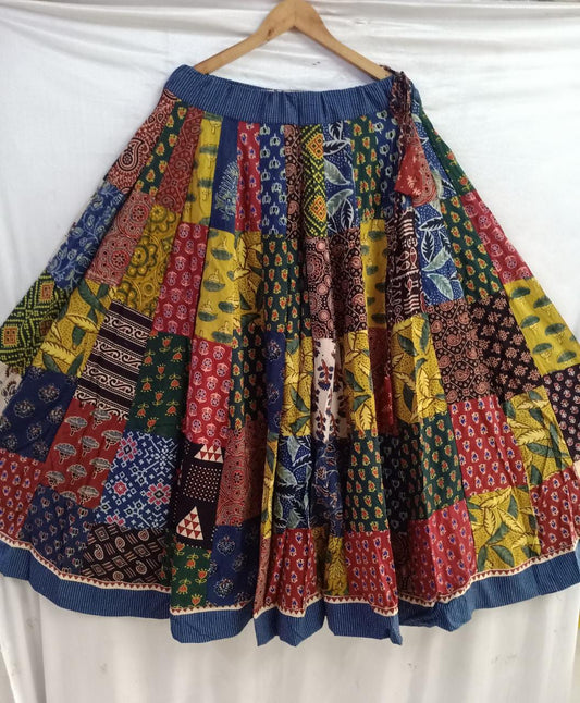 MULTI COLOR COTTON SKIRT