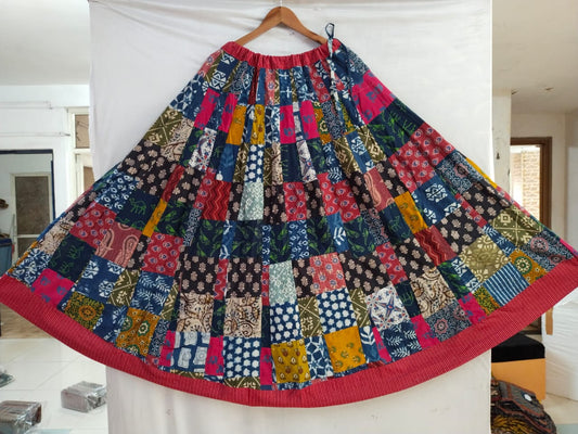 "aarya" multi patch work skirt
