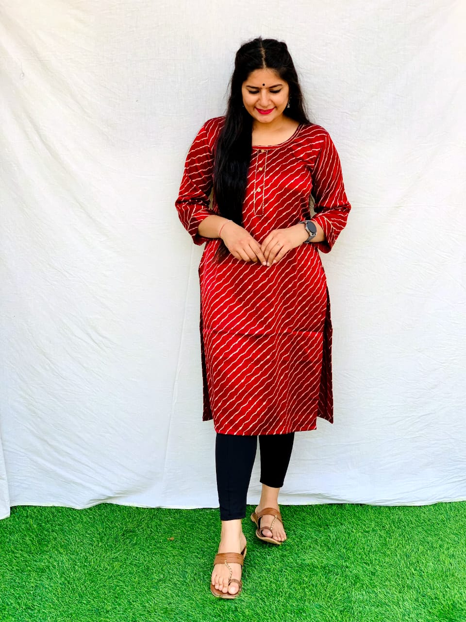 'Kavya' Mashroo Long straight kurti