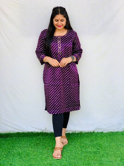 'Kavya' Mashroo Long straight kurti