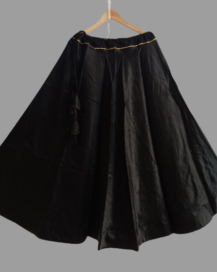 'Aarya' Black Plain mashroo skirt