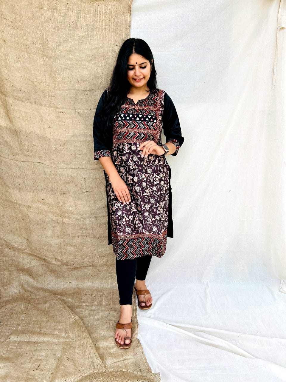 "naity" mashroo mirror work kurti